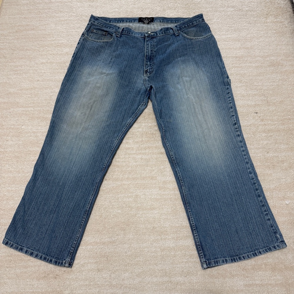 Vintage Y2K Trust Jeans Denim Baggy Jnco Style Carpenter Blue Grunge Skater 42"
